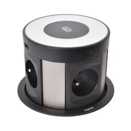 Stâlp de prize pentru blat 4x230V + 2xUSB-A + 2xUSB-C + încărcare fără fir Legrand 654981