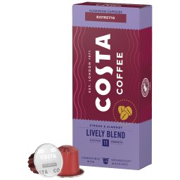 Capsule cafea Costa Lively Blend Ristretto, compatibil Nespresso, 10 capsule, 57g