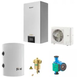 Pachet pompa de caldura split trifazata Gree Versati III 16kW cu puffer FBM si pompa de circulatie