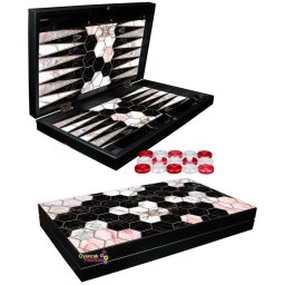 Joc Table Backgammon - Marble Star, calitate premium 40cm x 25cm