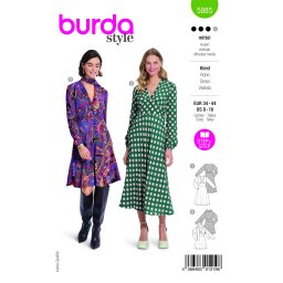 Tipar rochie eleganta, larga, cu/fara esarfa atasata la guler, pentru femei