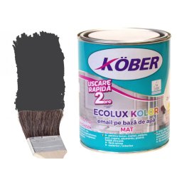 Vopsea pe baza de apa Ecolux Kolor Mat RAL 7016 Gri Antracit 10 l Kober,