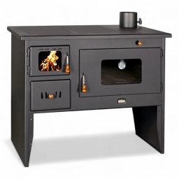 Soba otel pentru incalzit si gatit, lemne, cu plita si cuptor, Prity 2P50, 16 kW, evacuare Dreapta,