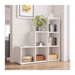 Bibliotecă TRIO 108x105 cm alb