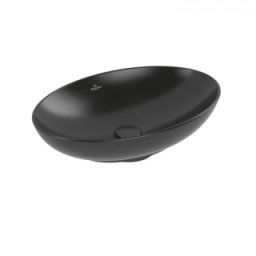 Lavoar oval 56 cm Villeroy & Boch Loop & Friends, negru mat