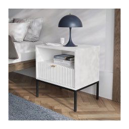Noptieră NOVA 56x54 cm alb/negru