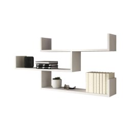 Raft de perete TRIO 119x55x18 cm, alb