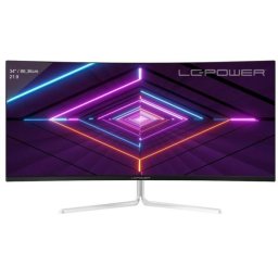 Monitor LED Gaming VA LED 34 inch LC-M34-UWQHD-100-C-V3 UWQHD 3440 x 1440 HDMI DisplayPort AMD FreeSync ecran curbat 100 Hz 6 ms Alb Argintiu