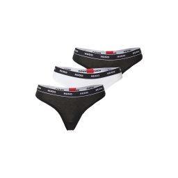 HUGO Tanga negru / alb