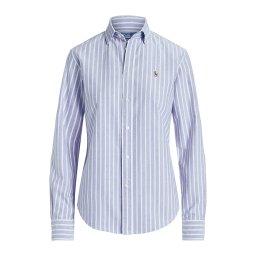 Polo Ralph Lauren Bluză albastru deschis / alb