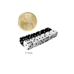 Set 12 zaruri 7 mm bine finisate, pentru Table si alte jocuri