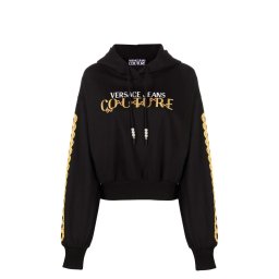 VERSACE JEANS COUTURE Hoodie 75Dp314 R Logo Chain 75HAIF01CF01F g89 black/gold