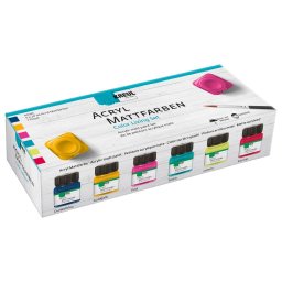 Vopsea acrilica mata Color Living Kreul, set 6 buc x 20 ml