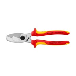 Foarfeca VDE KNIPEX cu taiE dublu pentru cabluri cupru E i aluminiu O20 mm, 70 mm ², 200 mm, fabricata A n Germania 95 16 200