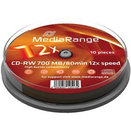 CDRW 12x CB 700MB MediaR. 10 pieces
