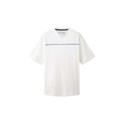 TOM TAILOR Tricou albastru noapte / albastru porumbel / alb