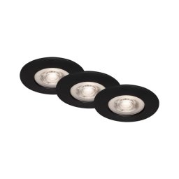 SET 3x corp de iluminat LED încastrat pentru baie LED/4,9W/230V IP44 negru Briloner
