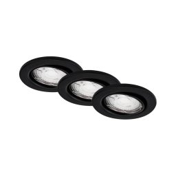 SET 3x corp de iluminat LED încastrat pentru baie 1xGU10/5W/230V IP23 negru Brilo