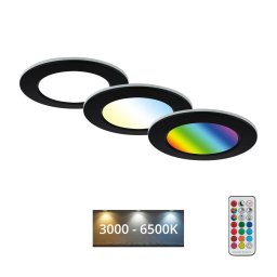 SET 3x plafonieră LED RGBW dimabilă pentru baie LED/4,8W/230V IP65 Briloner