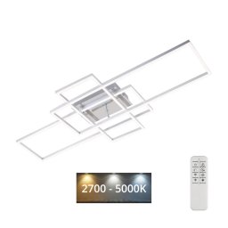 Lustră LED dimabilă aplicată FRAME LED/51W/230V crom Brilo + telecomandă