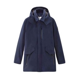 WOOLRICH Palton Barrow Mac Soft Shell Coat CFWOOU0792MRUT3496 3989 melton blue