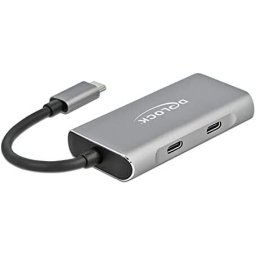 DeLOCK external USB 3.2 hub grey - USB3.2> 2 x USB Type-A + 2 x USB Type-C