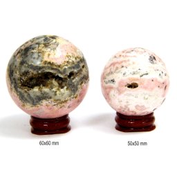 Sfera Rodonit Peru Mineral Natural - 50-60 x 50-60 mm - 1 Buc