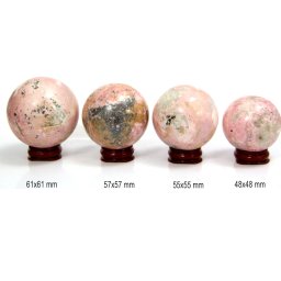 Sfera Rodonit Peru Mineral Natural - 48-61 x 48-61 mm - 1 Buc