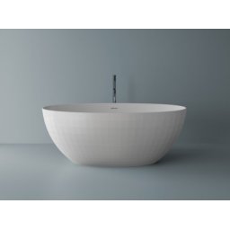Cada freestanding cu preaplin Cast Marble Lima 167x83cm alba