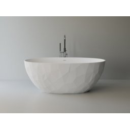 Cada freestanding cu preaplin Cast Marble Aruba 167x83cm alba