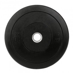Greutate Cauciuc Bumper Plate SPORTMANN - 10 kg / 51 mm - Negru, Resigilat