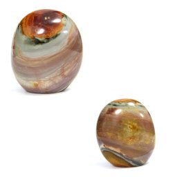 Jasp Policrom Mineral Natural Rulat - 90x77x49 mm - ( XXL ) - Uinicat