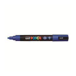 Marker universal UNI PC-5M Posca, 1.8-2.5 mm, albastru inchis