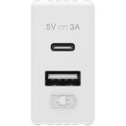 Sursa alimentare USB tip A+C 3A Gewiss System GW20363