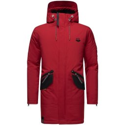 STONE HARBOUR Parka de iarnă 'Ragaan' roșu / negru