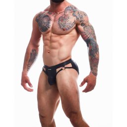 Cut4Men BL4CK02 Dungeon Jockstrap Black L