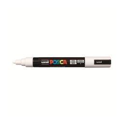 Marker universal UNI PC-5M Posca, 1.8-2.5 mm, alb