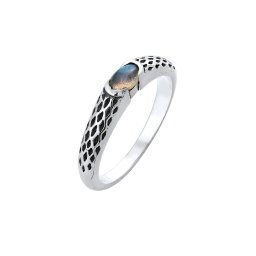 KUZZOI Inele verde petrol / negru / argintiu