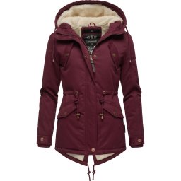 MARIKOO Parka de iarnă 'Manolya' roșu vin