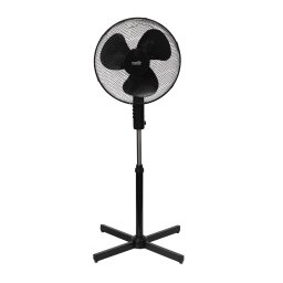 Ventilator cu picior 45W, 3 trepte de viteza, diametru 40 cm, Oscilare, Reglabil, Silentios, Negru