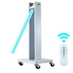 Lampa UV-C germicida cu brat mobil, telecomanda, timer, cadru metalic, 100W