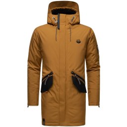 STONE HARBOUR Parka de iarnă 'Ragaan' maro caramel / negru