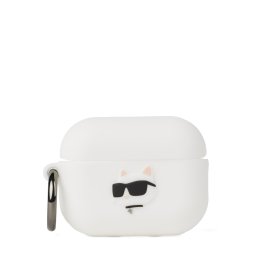 Karl Lagerfeld Husă de smartphoneuri 'Silicone Choupette AirPods 3' negru / alb