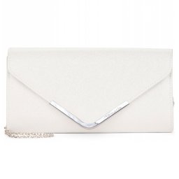 Tamaris Clutch 'Amalia' argintiu / alb perlat