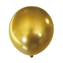 Set 2 baloane latex jumbo chrome auriu oglinda 45 cm