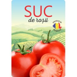Etichete sticle personalizate, Suc de rosii, 100x70 mm, 1000 buc rola