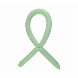 Set 15 baloane latex modelaj verde macaron 125 cm