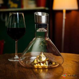 Decantor Cadou Munte de Aur In Varful Lumii cu bile de curatare