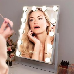 Oglinda machiaj profesionala cu 12 becuri LED Hollywood Star