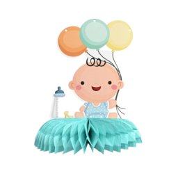 Decoratiune masa carton Baby boy Bebelus baiat 15 x 18 cm